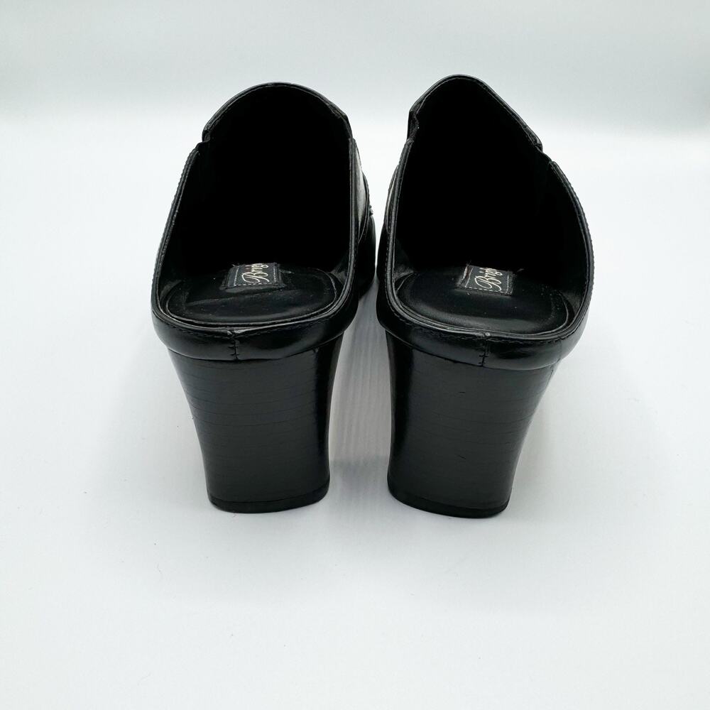 Brighton Tempe Heeled Mules Black Brown Leather Studded Western Size 7 - Picture 2 of 9